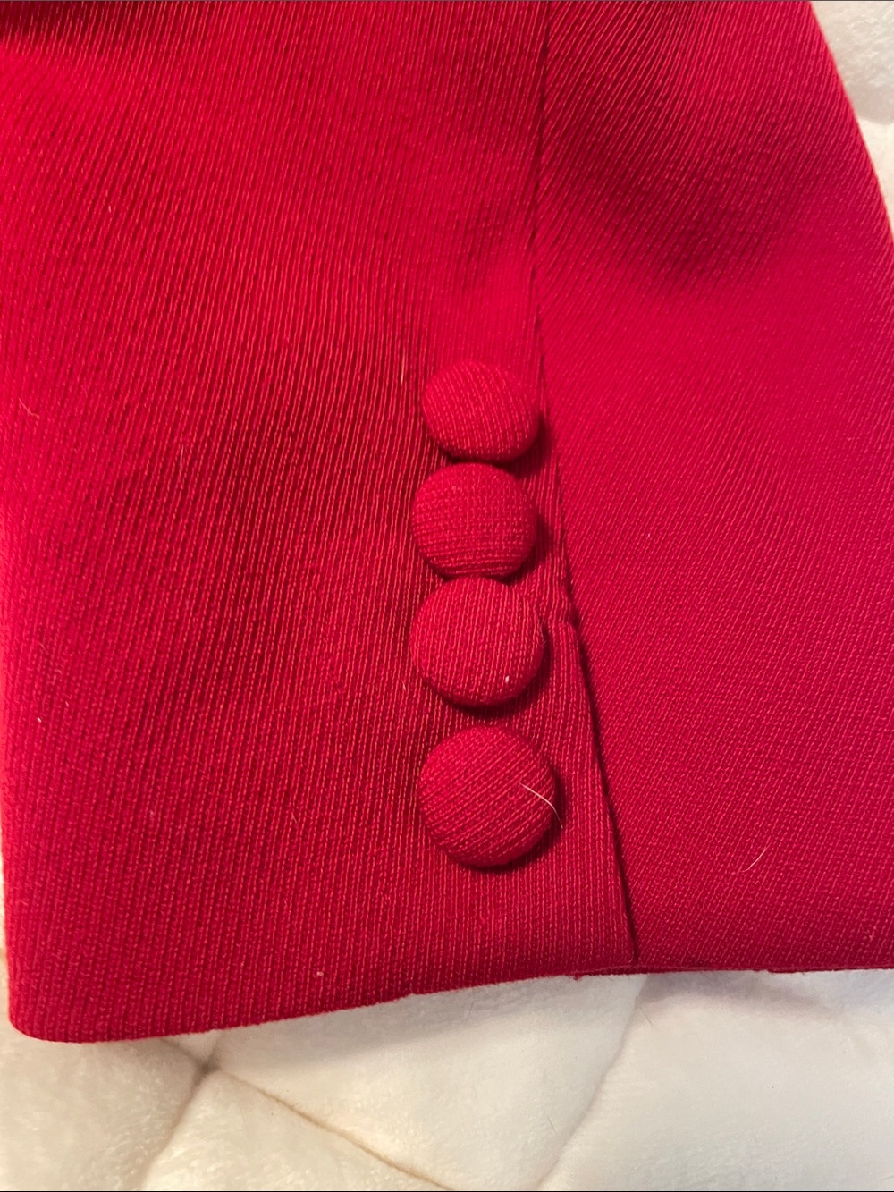 Lauren Ralph Lauren Red riding Cropped Blazer with Black Collar - Picture 5 of 7